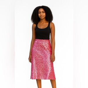 D Brand Hot Pink Sequin Skirt Sz. 6 Made in Italy